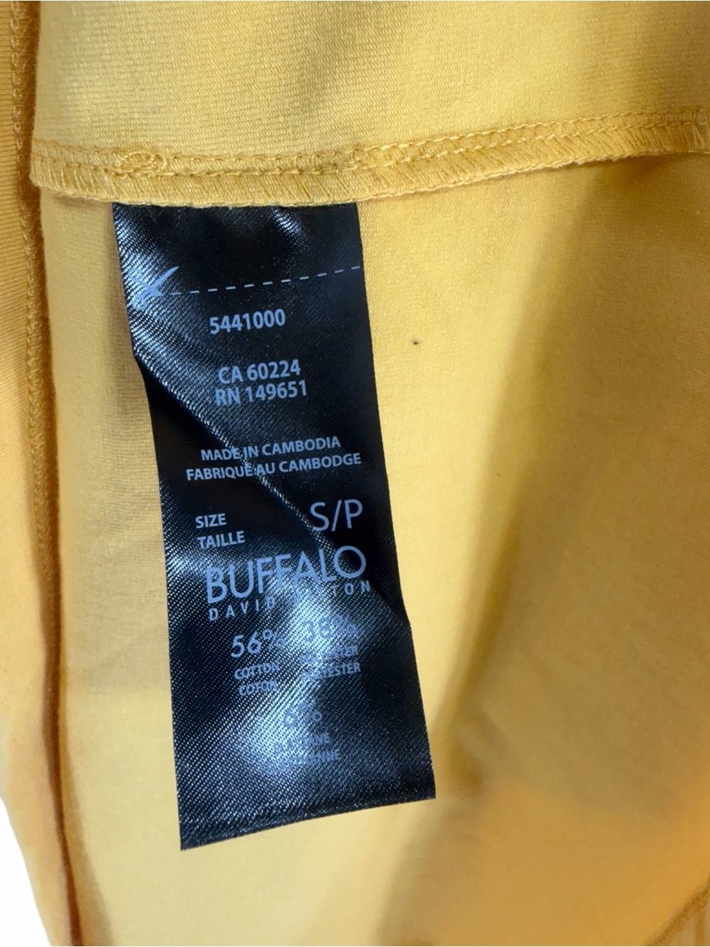 BUFFALO Yellow Sleeveless Cotton T-SHIRT' Dress size small - Picture 7 of 10